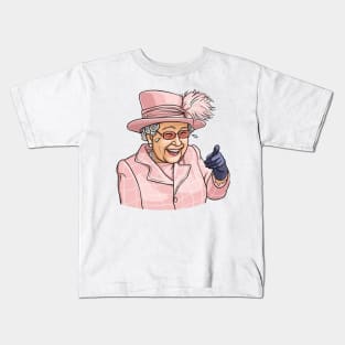 Queen Elizabeth funny face Kids T-Shirt